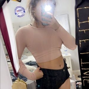 Garage long sleeve fitted top